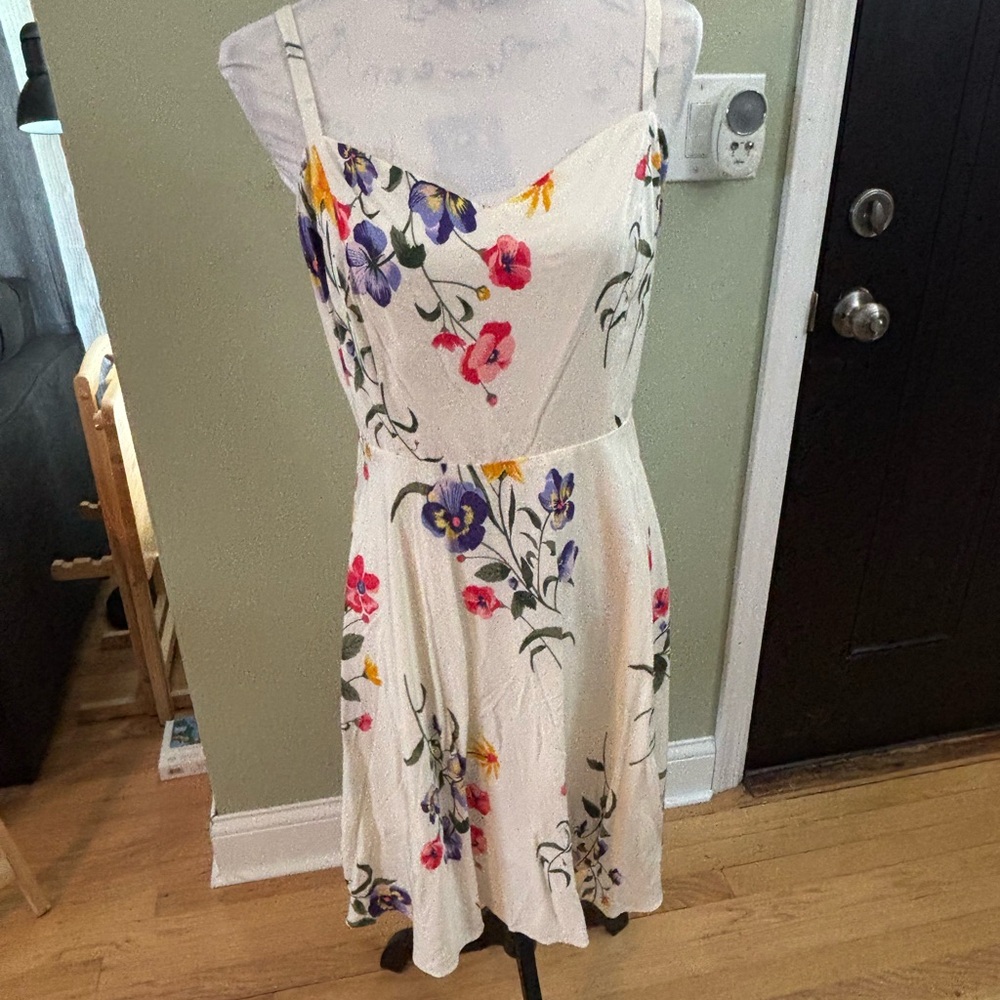 Old Navy Cream Spaghetti Strap Sundress